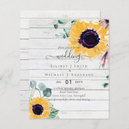 Summer Sunblommor Eucalyptus Greenery Bröllop