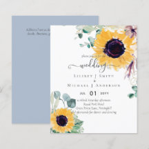 Summer Sunblommor Eucalyptus Greenery Bröllop