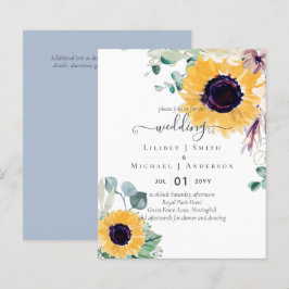 Summer Sunblommor Eucalyptus Greenery Bröllop