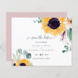 Summer Sunblommor Eucalyptus Greenery Bröllop