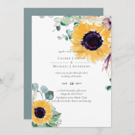 Summer Sunblommor Eucalyptus Greenery Bröllop