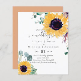 Summer Sunblommor Eucalyptus Greenery Bröllop