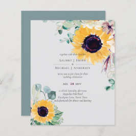 Summer Sunblommor Eucalyptus Greenery Bröllop