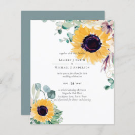 Summer Sunblommor Eucalyptus Greenery Bröllop