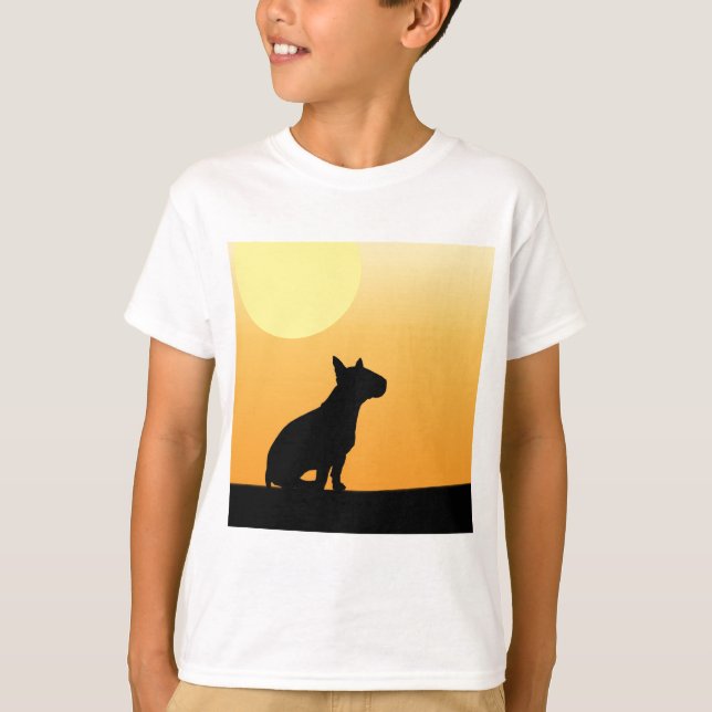 Summer Sunset Bull Terrier Tee (Framsida)