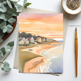 Summer Sunset | Martha's Vineyard Watercolor Vykort