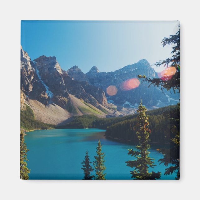 Summer Sunset | Moraine Sjö, Kanada Magnet (Framsidan)