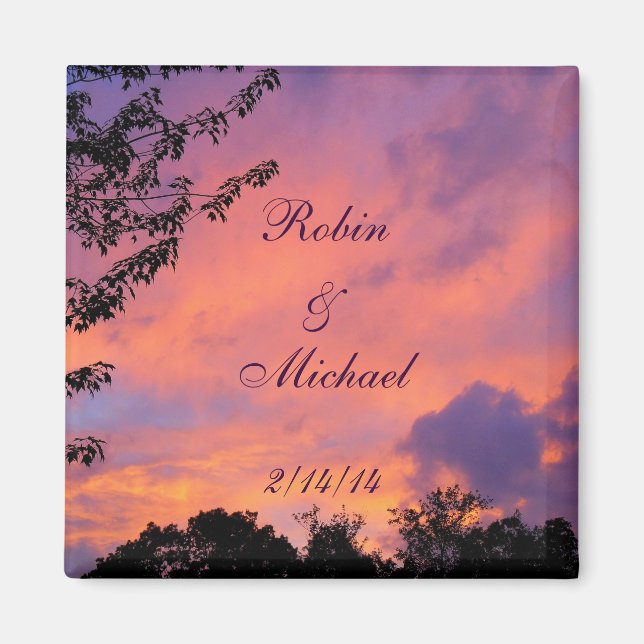 Summer Sunset Romantic Magnets Magnet (Framsidan)