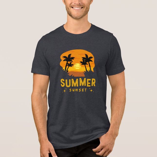 Summer Sunset T Shirt (Framsida)