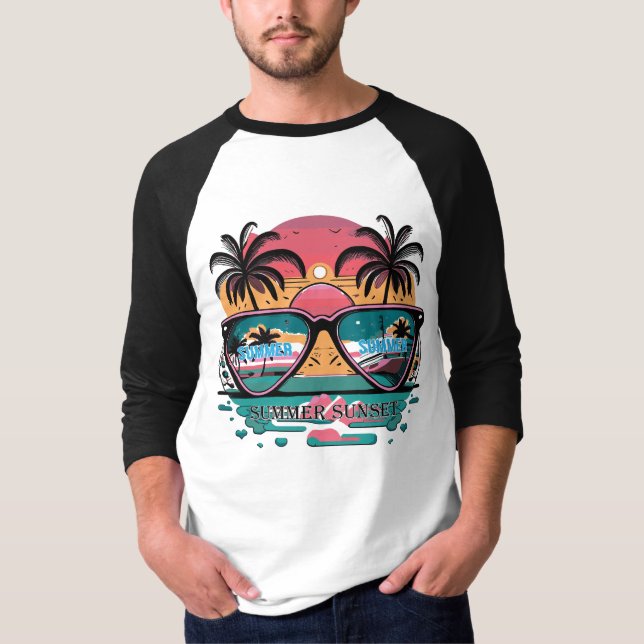 Summer Sunset T Shirt (Framsida)