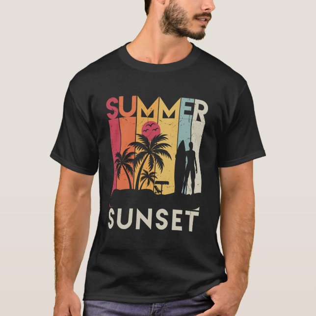 Summer Sunset T Shirt (Framsida)
