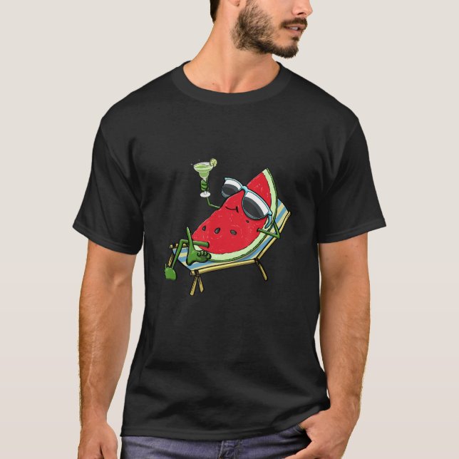 Summer Sunset Watermelon Funny Women Vatten Fruit  T Shirt (Framsida)