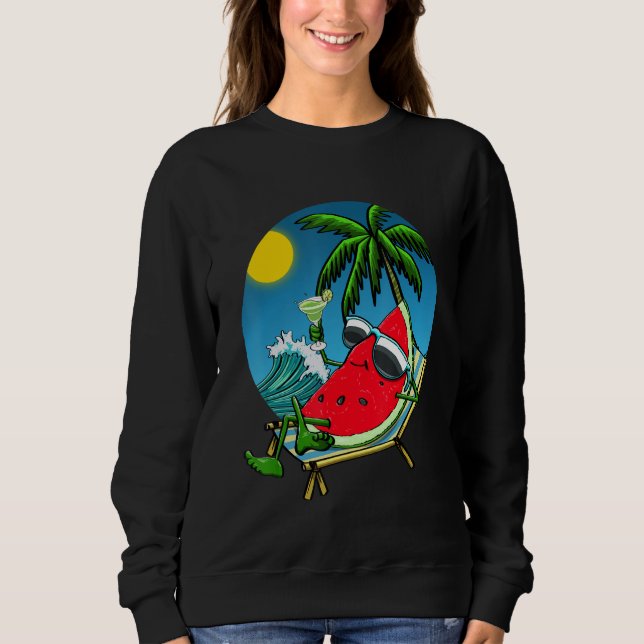 Summer Sunset Watermelon Women Water Fruit Love T Shirt (Framsida)