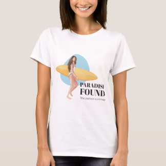 Summer Surfer Beach Girl T Shirt
