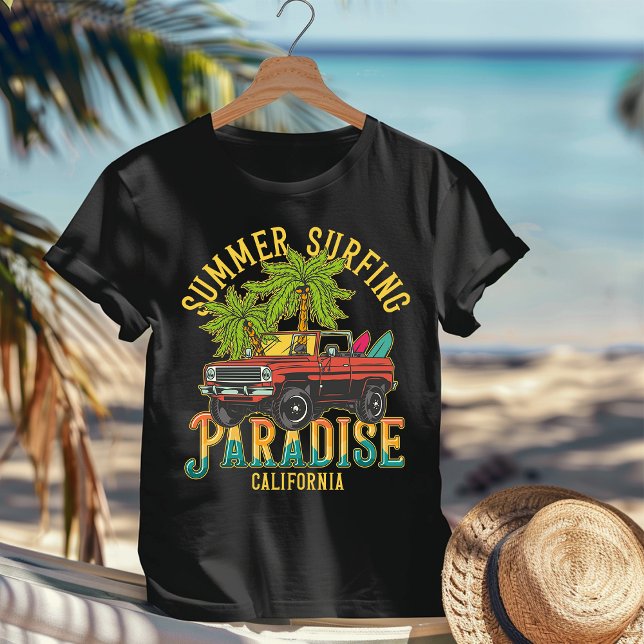 Summer Surfing Paradise California T-shirt (Skapare uppladdad)