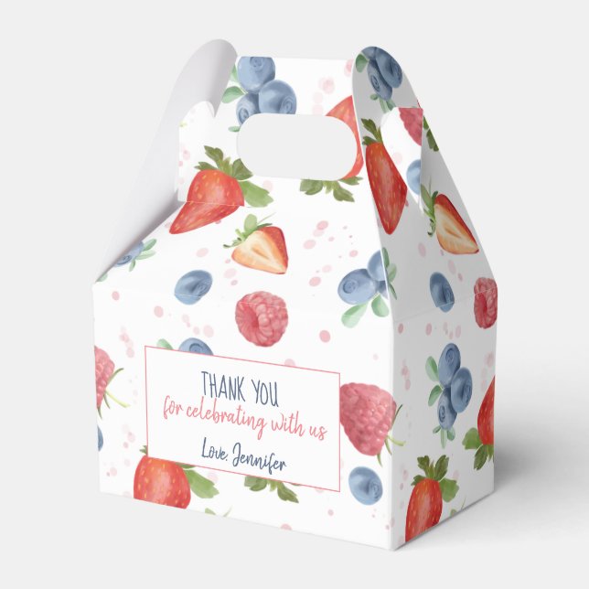 Summer Sweet Berry Birthday Tack Presentaskar (Framsidan Sidan)