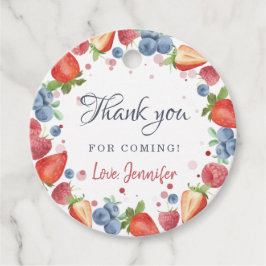 Summer Sweet Berry First Birthday Gåvor Etiketter