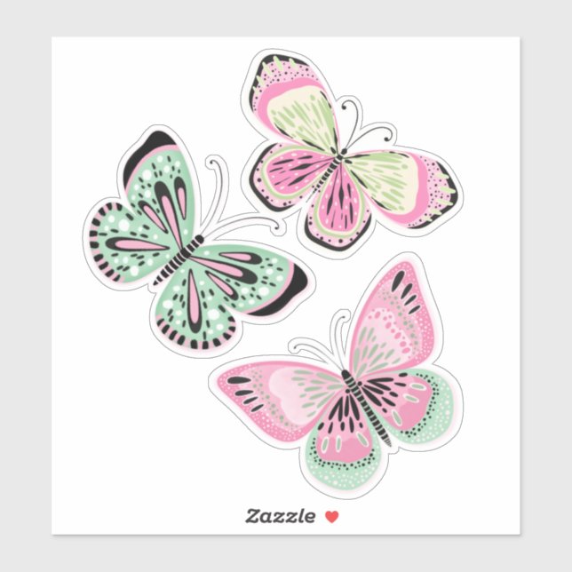 Summer Sweet Butterflies Klistermärken (Ark)