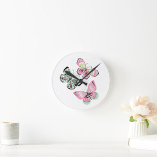 Summer Sweet Butterflies Rund Klocka