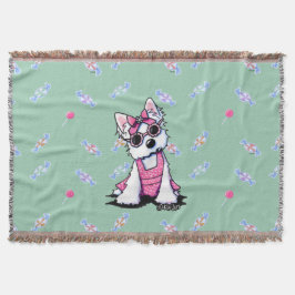 Summer Sweet Olivia Westie Throw Blanket Mysfilt