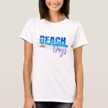 Summer T-Shirt Beach Avslappnad Dam