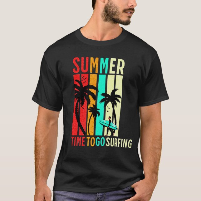 summer , time to go surfing  T-Shirt (Framsida)