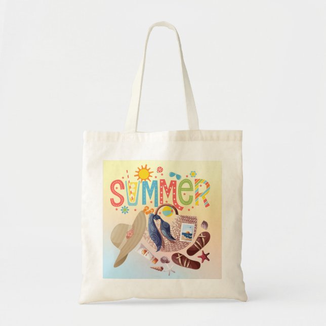 Summer Tote Bag Tygkasse (Framsidan)