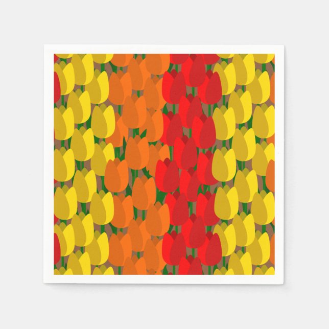 Summer Tulip Fält Pappersservett (Framsidan)