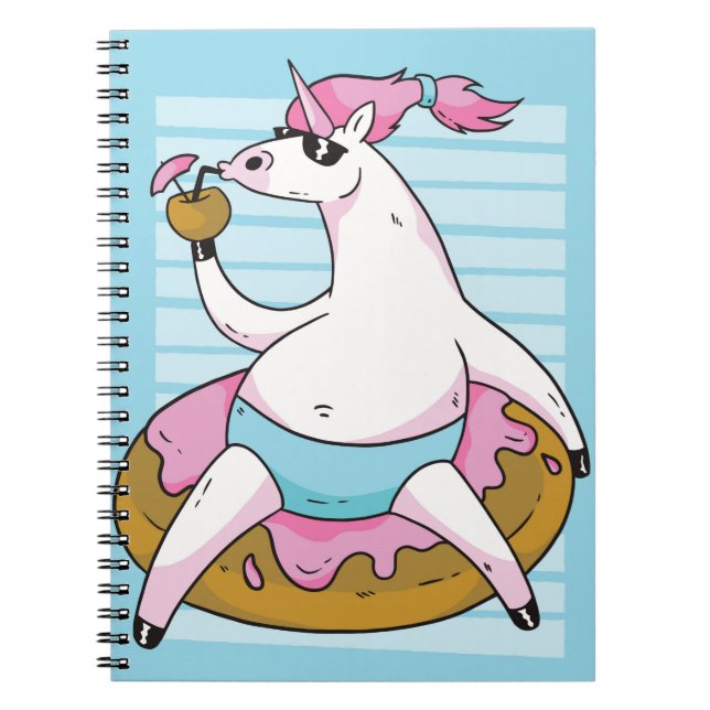 Summer Unicorn Anteckningsbok (Framsidan)