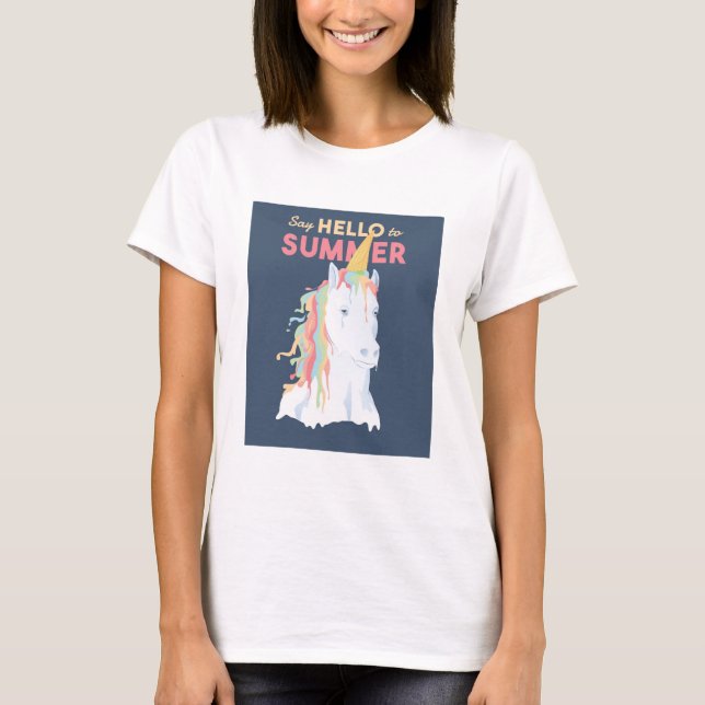 Summer Unicorn T Shirt (Framsida)