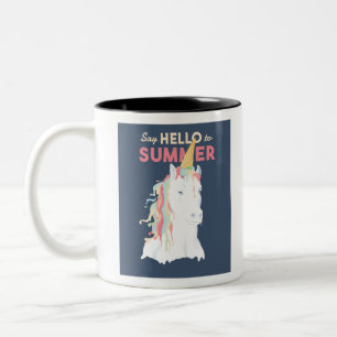 Summer Unicorn Två-Tonad Mugg