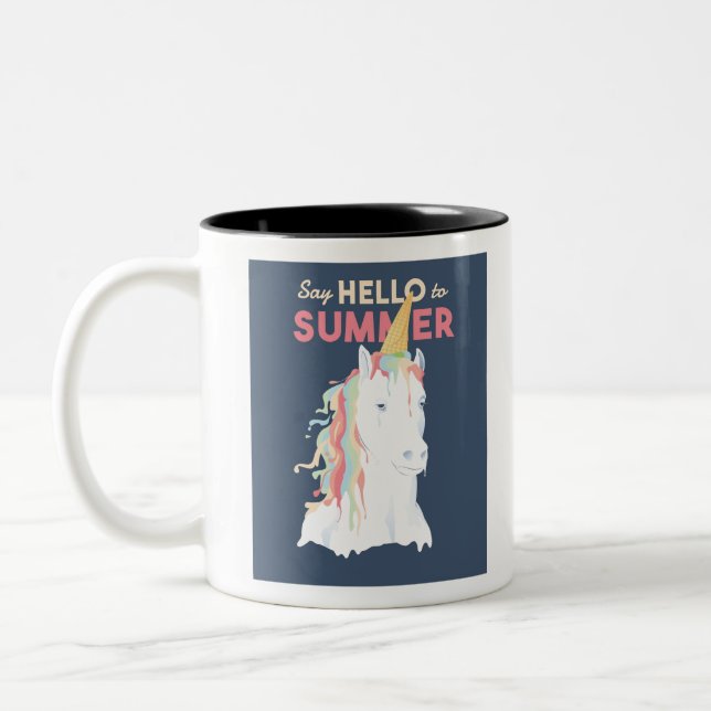 Summer Unicorn Två-Tonad Mugg (Vänster)