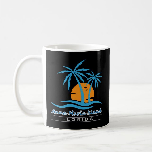 Summer Vacation Florida Anna Maria Island Beach Kaffemugg (Vänster)