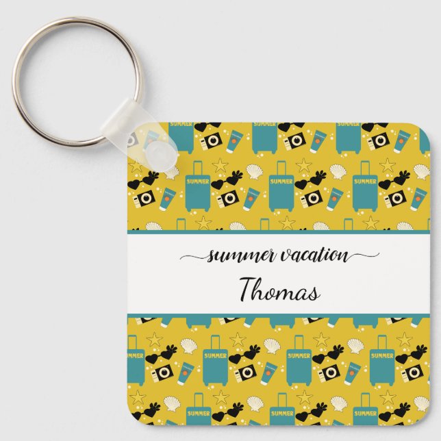 Summer Vacation Keychain Nyckelring (Framsida)