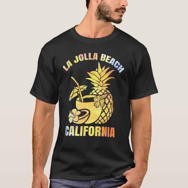 Summer Vacation Retro Sunset California La Jolla B T Shirt (Framsida)