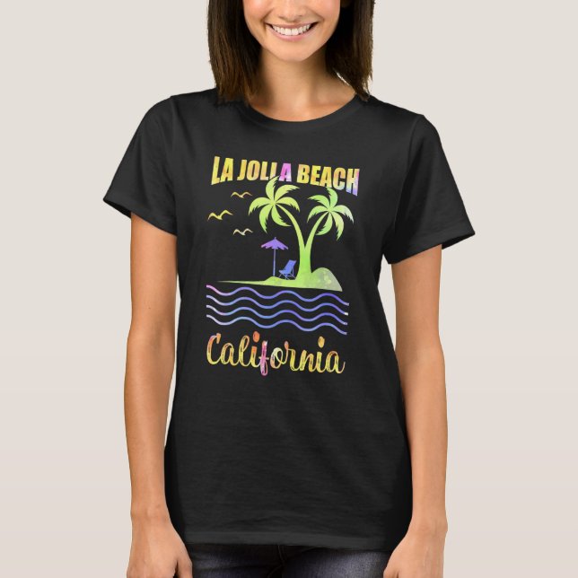 Summer Vacation Retro Sunset California La Jolla B T Shirt (Framsida)