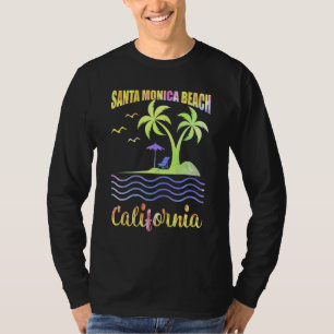 Summer Vacation Retro Sunset California Santa Moni T Shirt