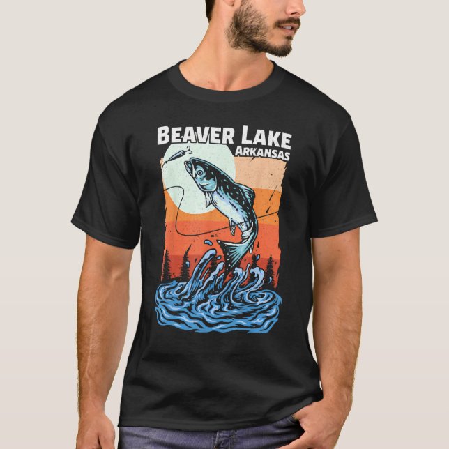 Summer Vacation Sunset Arkansas Beaver Lake T Shirt (Framsida)