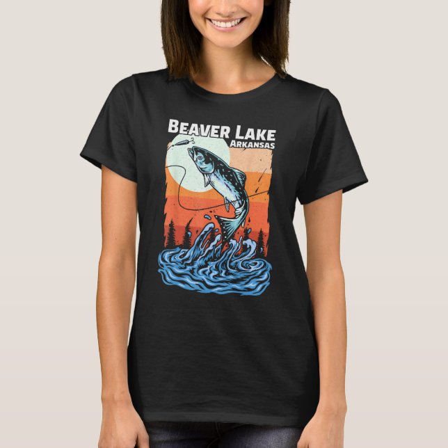 Summer Vacation Sunset Arkansas Beaver Lake T Shirt (Framsida)