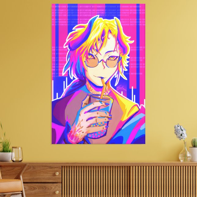 Summer vibe, anime canvastryck (Insitu (Vardagsrum))