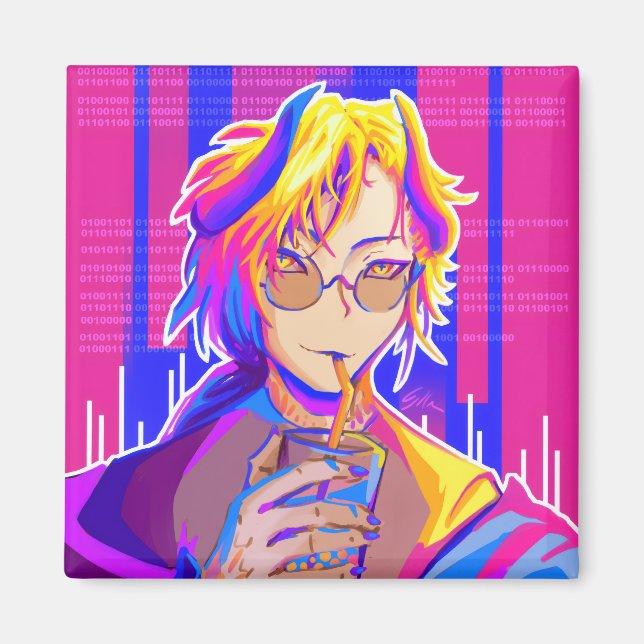 Summer vibe Anime Magnet (Framsidan)