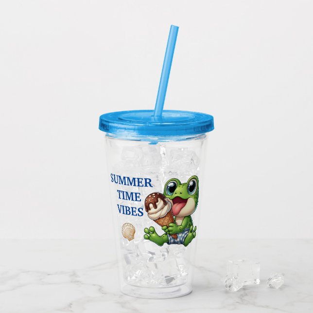 Summer Vibes Acrylic Tumbler Take Away Mugg (Baksida Ice)