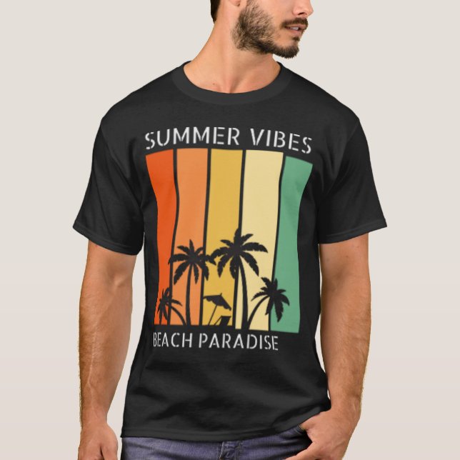 Summer vibes beach paradise t shirt (Framsida)