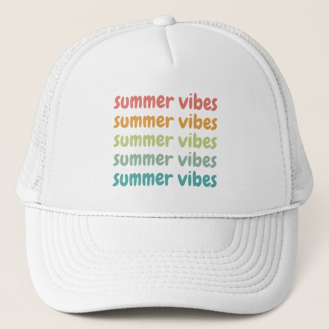 Summer Vibes Beach Vacation Retro, sommar Keps (Framsida)