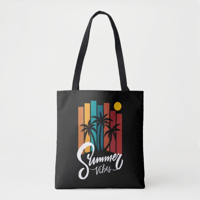 Summer Vibes Beach Vacation Retro, sommar Tygkasse (Framsida)