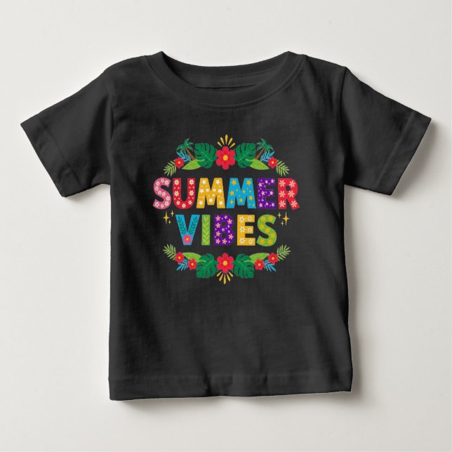 Summer Vibes Blommigt Design-54504 Hoodie T Shirt (Framsida)