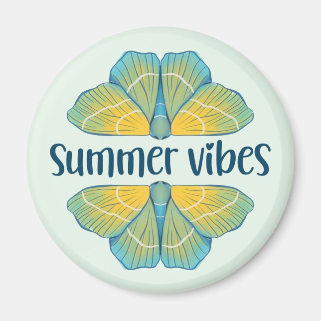 Summer Vibes Butterfly Magnet (Framsidan)