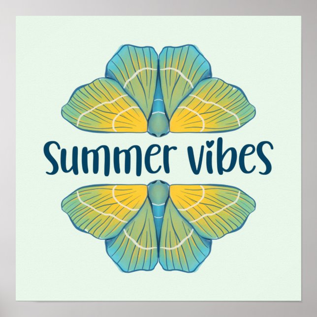 Summer Vibes Butterfly Poster (Framsidan)