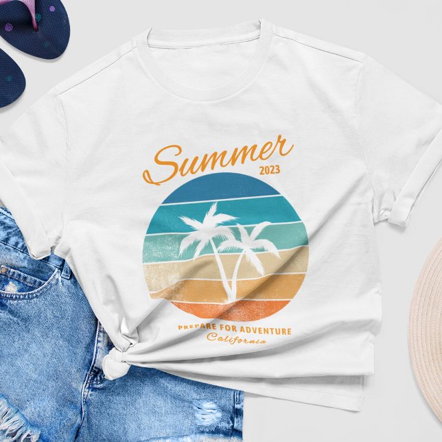 Summer Vibes California Äventyr T-Shirt (Skapare uppladdad)