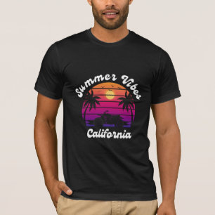 Summer Vibes California - Retro Sunset T-Shirt